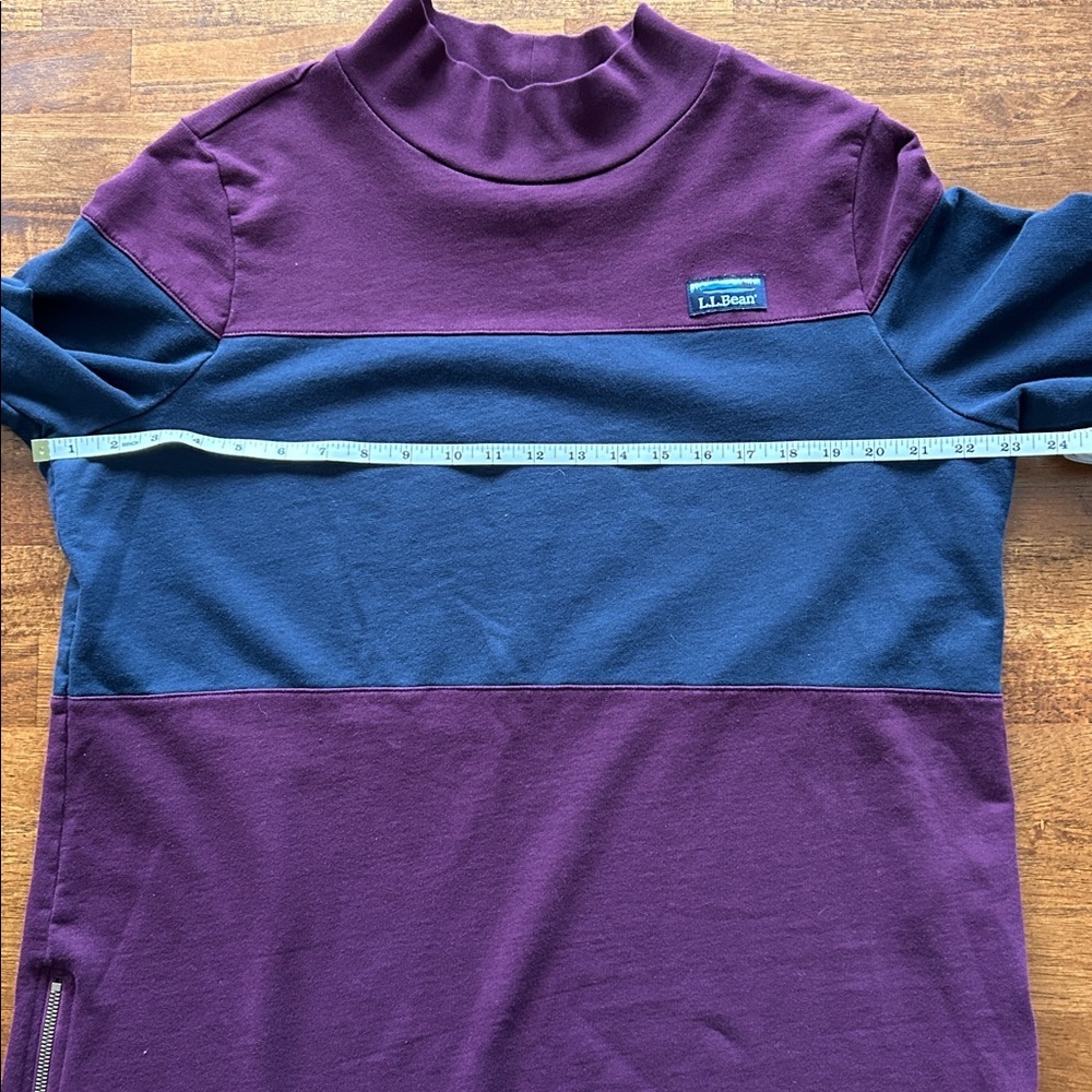L.L. Bean Women’s Size 1X Color Block Pullover with Side Zips Preppy Casual Top​ - Picture 3 of 9
